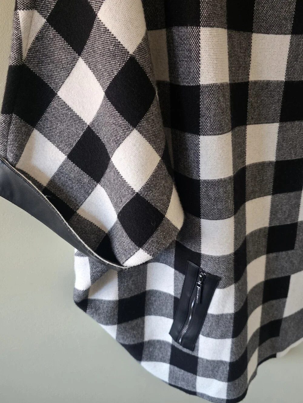 NWOT Joseph Ribkoff Buffalo Check Mock Neck Knit Poncho Size XXXL Contemporary